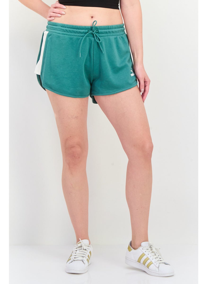PUMA Women Sportswear Fit Brand Logo Outdoor Short, Green  - Image 3