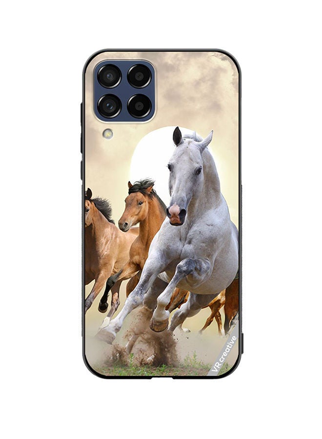 VR CREATIVE Protective Case Cover For Samsung Galaxy M53 Running Horses Design Multicolour - Image 1