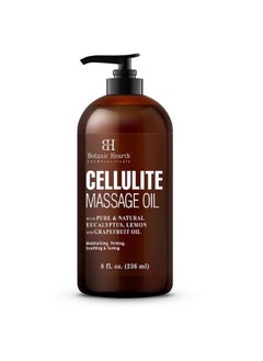 Botanic Hearth Cellulite Massage Oil Cellulite Oil For Thighs Unique Blend Of Massage Essential Oils Improves Skin Tone, Skin Firmness & Tightness 8 Fl Oz  - Image 1