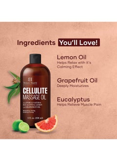 Botanic Hearth Cellulite Massage Oil Cellulite Oil For Thighs Unique Blend Of Massage Essential Oils Improves Skin Tone, Skin Firmness & Tightness 8 Fl Oz  - Image 2