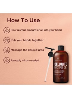 Botanic Hearth Cellulite Massage Oil Cellulite Oil For Thighs Unique Blend Of Massage Essential Oils Improves Skin Tone, Skin Firmness & Tightness 8 Fl Oz  - Image 4