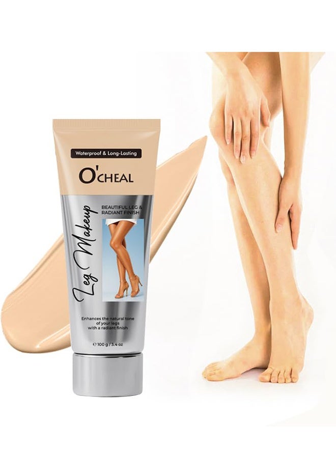 اوكيل كريم مكياج الساق المقاوم للماء ، غطاء الوشم بدون نقل ، خافي عيوب للندبات ، كريم أساس طويل الأمد للجسم لبشرة خالية من العيوب ، غطاء دوالي الساق ، مناسب لجميع ألوان البشرة ( # 01 الطبيعة) - Image 1