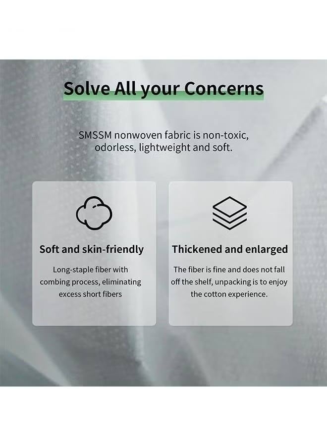 Disposable Bed Sheets for Travel, Portable Disposable Bedding Set with Bed Sheet*1/Quilt Cover*1/Pillowcases*2 Disposable Bed Sheets King Size for Travel Business Trip Camping Hotel (4PCS - 1PACK) - Image 4