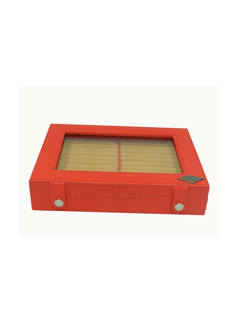 LAVERI LEATHER Laveri Faux Leather Designer New Collection Ring And Cufflink Box  - Image 5