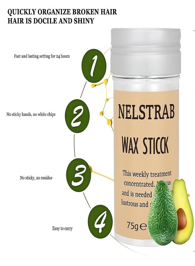 NELSTRAB:- Hair Wax Stick for Women Styling, Wigs and Broken Hair Finishing - Hair Tamer for Smoothing Flyaways & Taming Edge Frizz Wax Stick 75g - Image 2