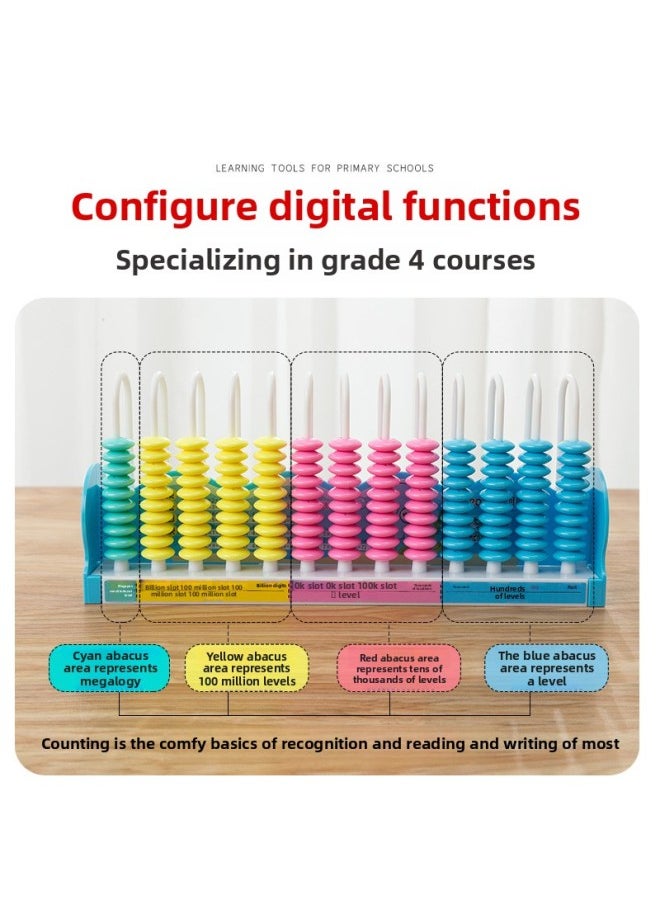 null - Galaxy Star 8141 13-line Number Counter Activity Angle Octopus Plus Activity Angle Grade 1-4 Textbook Learning Tools-Color:K8141 13-line Digital Counter 1 - Image 1
