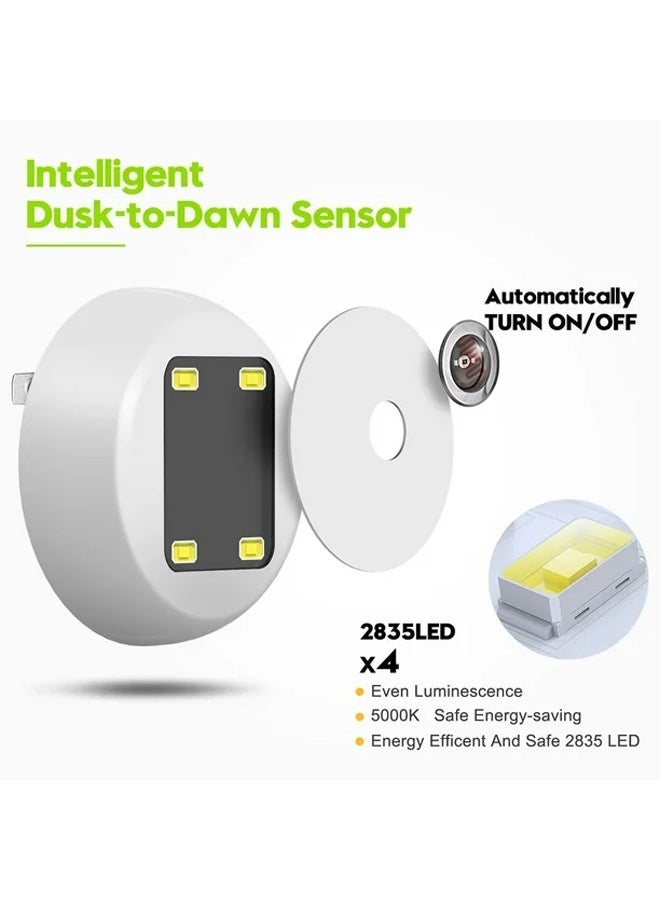 Taimi Night Light Plug in LED with Dusk to Dawn Sensor for Kids Room Baby Bathroom Staircase Hallway,White - Image 2