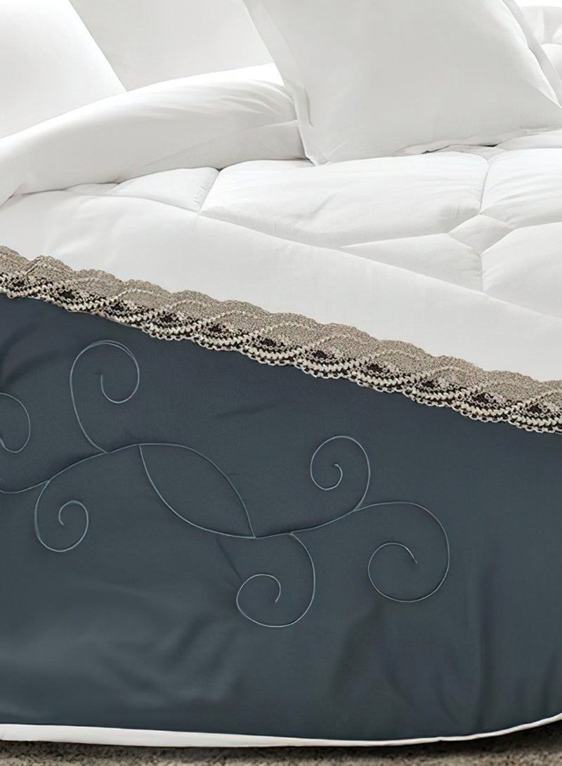 مينج لي مفرش سرير أنيق مقاس مفرد 4 قطع، يتضمن لحاف و ملاءة سرير وغطاء وسادة نوم و غطاء وسادة ديكور، لحاف خفيف الوزن ويستخدم على الاتجاهين، مناسب لجميع الفصول - Image 5