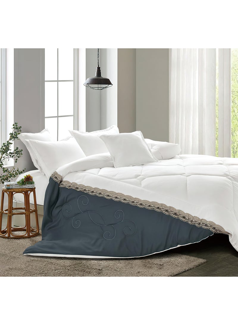 مينج لي مفرش سرير أنيق مقاس مفرد 4 قطع، يتضمن لحاف و ملاءة سرير وغطاء وسادة نوم و غطاء وسادة ديكور، لحاف خفيف الوزن ويستخدم على الاتجاهين، مناسب لجميع الفصول - Image 1