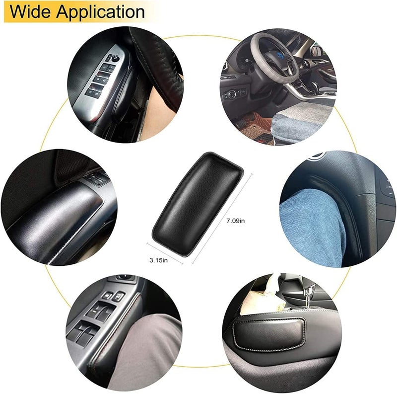 D'HIDES 2 Pack Knee Cushion Soft Pad Leather for Auto Center Console, Car Foot Care Knee Cover Thigh Support Comfort Elastic Pillow Car Interior Accessories - Image 5