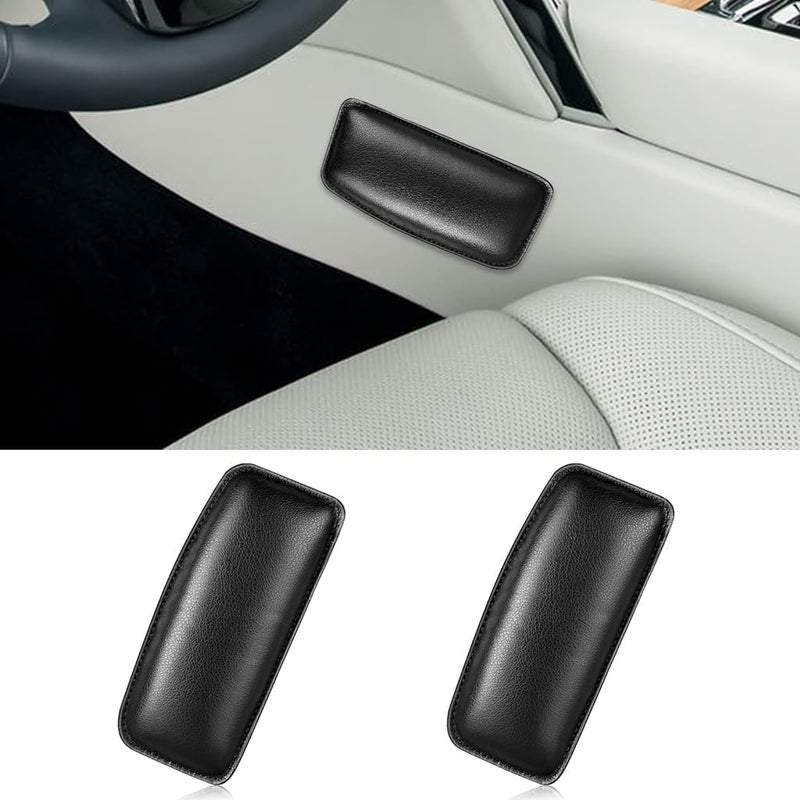 D'HIDES 2 Pack Knee Cushion Soft Pad Leather for Auto Center Console, Car Foot Care Knee Cover Thigh Support Comfort Elastic Pillow Car Interior Accessories - Image 4
