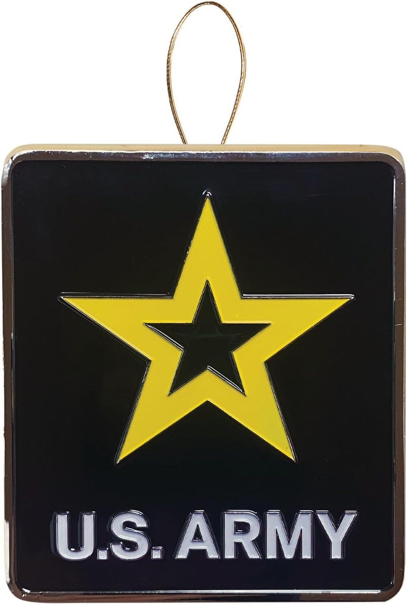 Allied Flag Army Logo Heroes Series Holiday Ornament - Officially Licensed Army Medallion - Die Cast Metal - Image 1