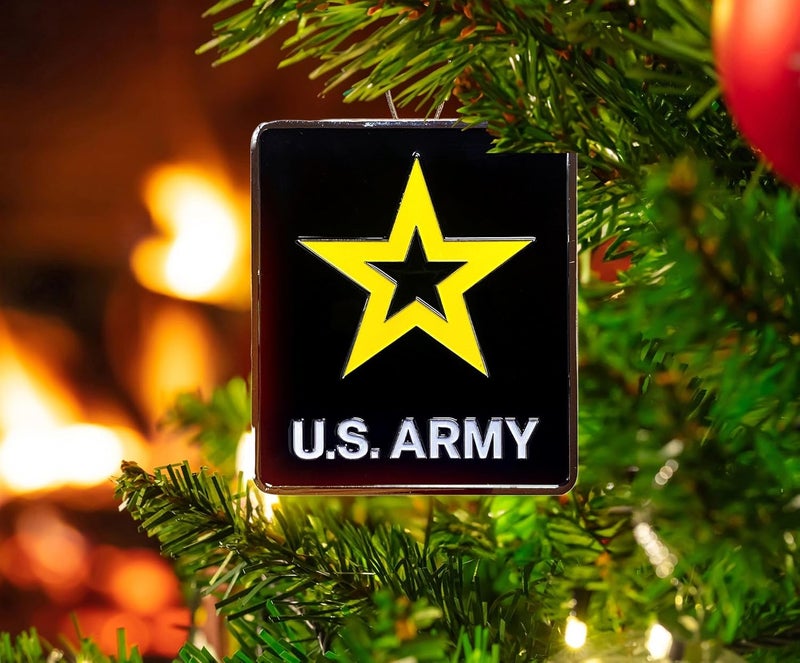 Allied Flag Army Logo Heroes Series Holiday Ornament - Officially Licensed Army Medallion - Die Cast Metal - Image 2