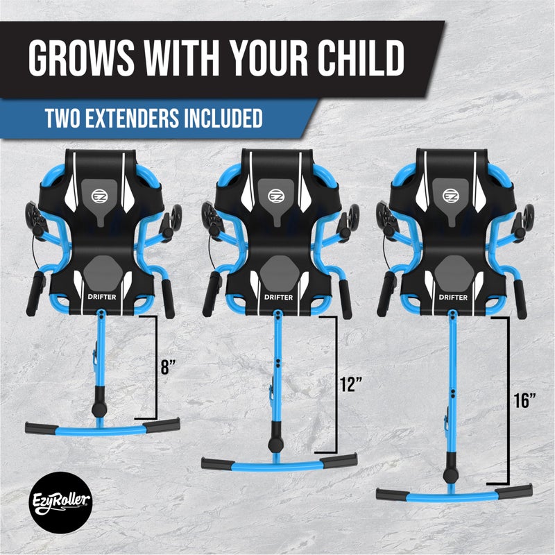 EzyRoller Drifter X Ride On Toy for Kids, Ages 4-12, Up to 154 lbs - Blue - Image 5