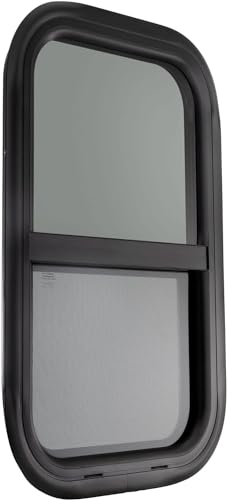 RecPro RV Window 14W x 22H Teardrop Style Vertical Sliding RV Window Replacement Made in USA