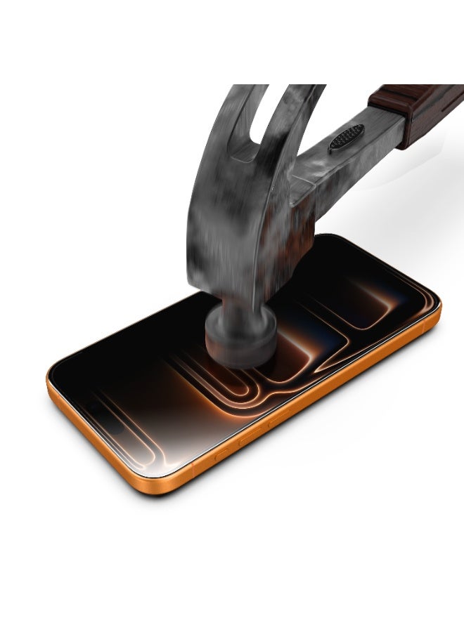 Zifriend Screen Protector iPhone 17 Pro Privacy Easy Installation, 9H Hardness, A++ Quality. Protect your screen from side views with premium privacy glass — clear from the front, hidden from the sides. Perfect for public use to keep personal data safe. Includes smart alignment frame for quick, precise, bubble-free installation. Made of durable 9H Asahi Japanese glass, anti-scratch, anti-dust, anti-fingerprint, and fully touch-sensitive with a sleek black edge. - Image 4