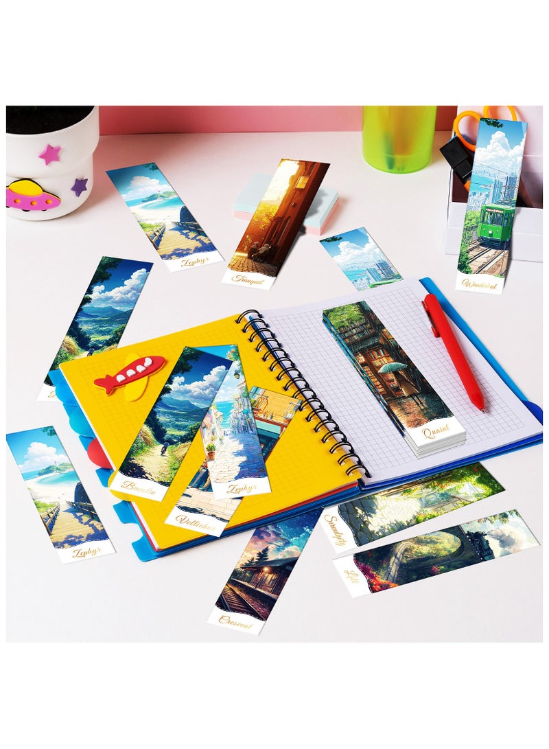 20 PCS Landscape Bulk Bookmarks for Kids Book Marks for Students Single Sided Cute Book Mark Themed Book Marks Set Set for Book Lovers Children Students Classroom Gift for Teacher - Image 4