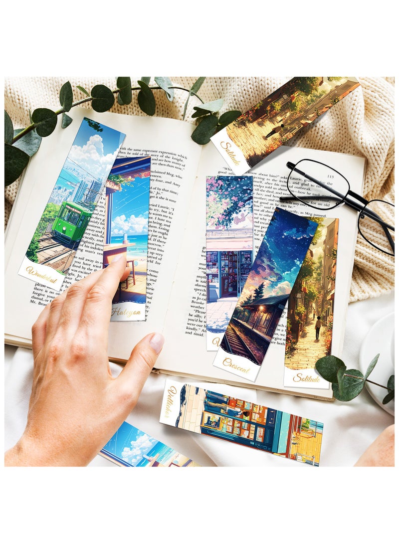 20 PCS Landscape Bulk Bookmarks for Kids Book Marks for Students Single Sided Cute Book Mark Themed Book Marks Set Set for Book Lovers Children Students Classroom Gift for Teacher - Image 5