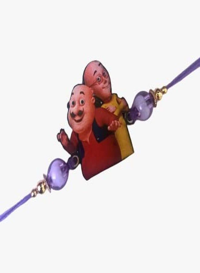 RajRekha Motu Patlu Pearls, Beads Special Cartoon Rakhi for Kids (pack of 1) - Image 2