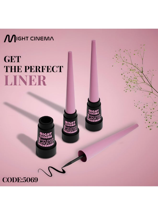 Might Cinema Dipliner Super Black Long-Lasting Semi-Matte Liquid - Image 1