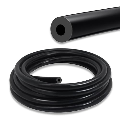 SDZONGES Vacuum Hose Automotive, 5FT ID 1/8"(3mm) ID Vacuum Hose, 130PSI Max Pressure Silicone Vacuum Tube Black. - Image 1