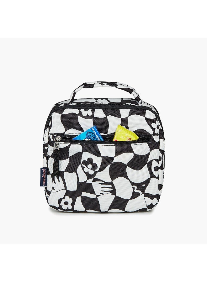 Jansport Black and White Printed Lunch Bag - Image 4