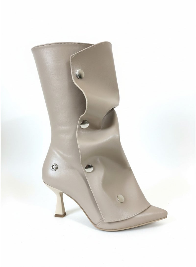 فيبراندا بوت بتصميم عصري فاخر مصنوع من الجلد الناعم B-51 - Image 3