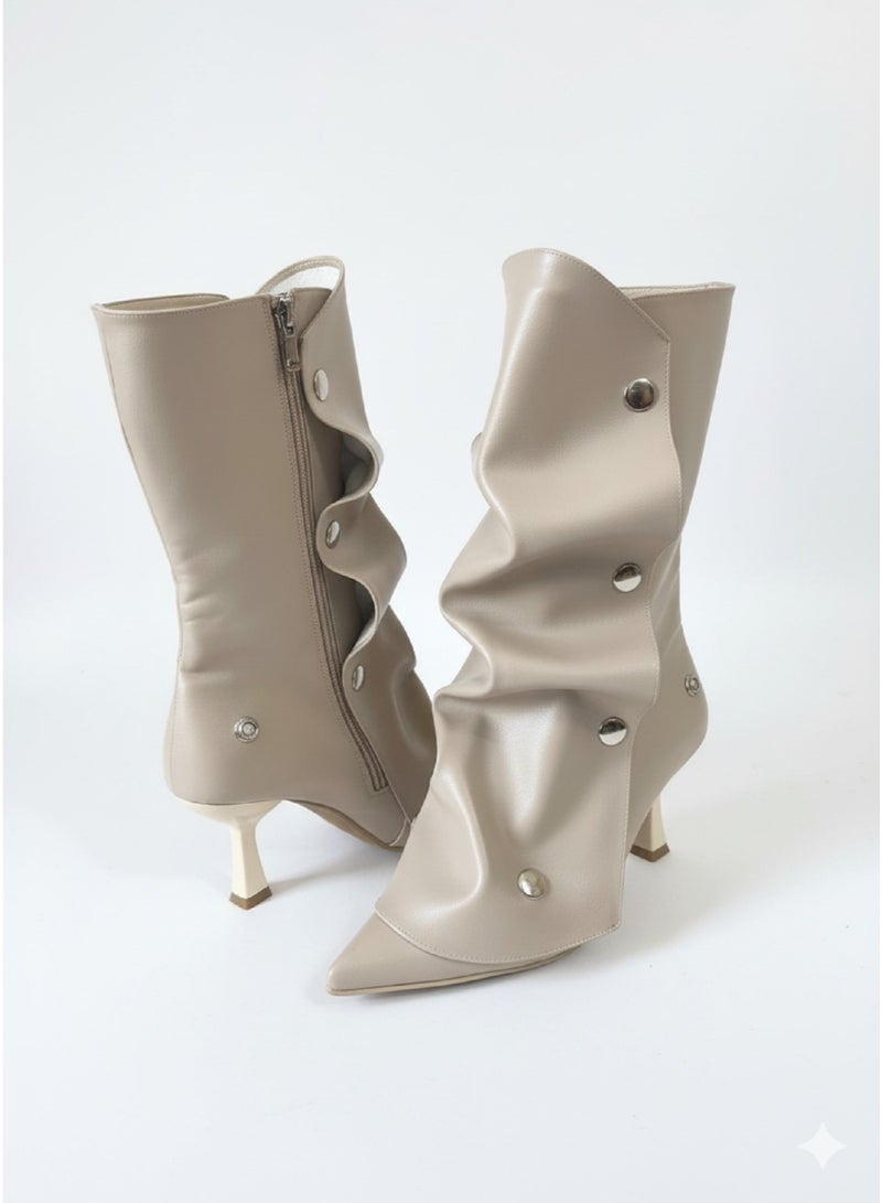 فيبراندا بوت بتصميم عصري فاخر مصنوع من الجلد الناعم B-51 - Image 4