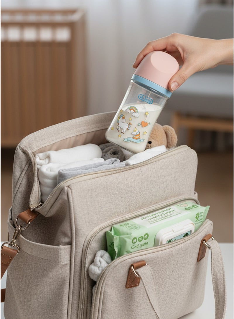 Dr.isla زجاجة رضاعة حديثي الولادة من دكتور إيسلا 150 مل PINK مضادة للطفو وخالية من مادة BPA - Image 2