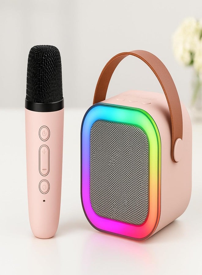 Lynacz® Portable Wireless Speaker with Karaoke Mic - Powerful Audio Output, RGB Party Lights & FM Function for Music Lovers & Singers - Image 1