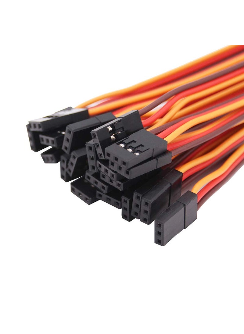 OliYin OliYin 20pcs 22awg 60 Cores Male to Female 5.90inch Lead Plug Servo Extension Wire Cable Line for RC Model Aircraft Stranded Futaba JR  - Image 4