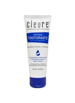 Leure Original Natural Toothpaste Flavorfree Fluoridefree Helps Whiten With Xylitol For Fresh Breath Natural Great Taste For Children & Adults Mintfree (4Oz Tube)