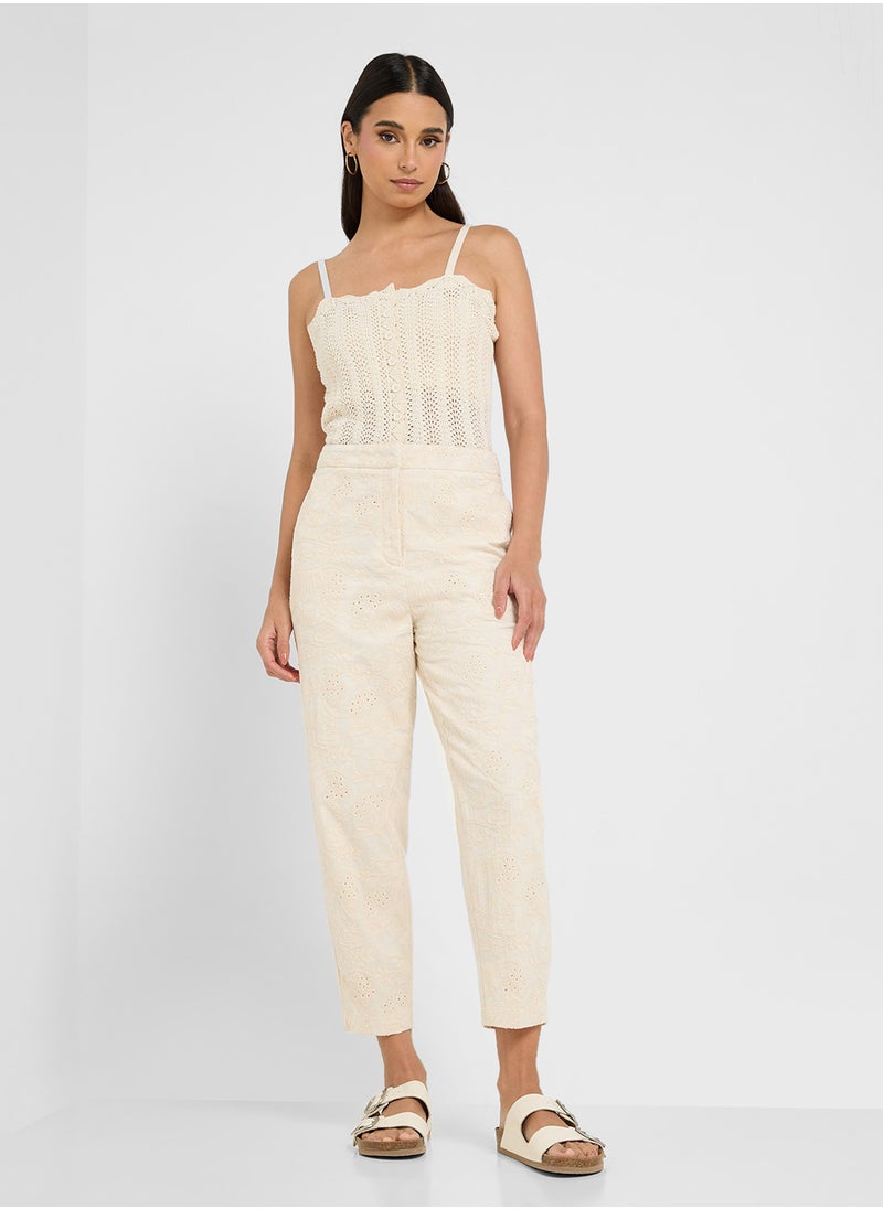 VERO MODA Embroidered High Waist Pants  - Image 4