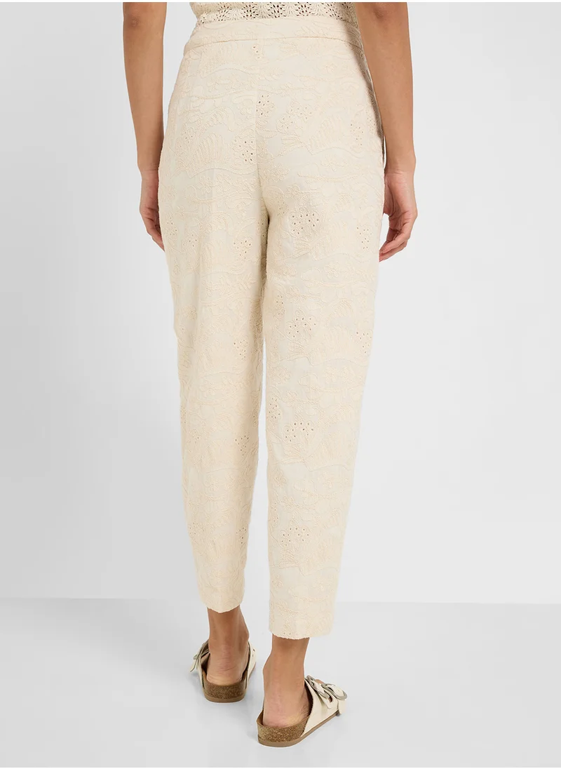 فيرو مودا Embroidered High Waist Pants