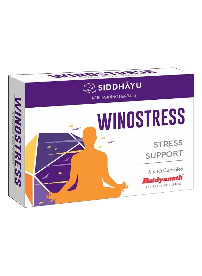 SIDDHAYU Winostress Capsules For Stress Management 30's - Image 1