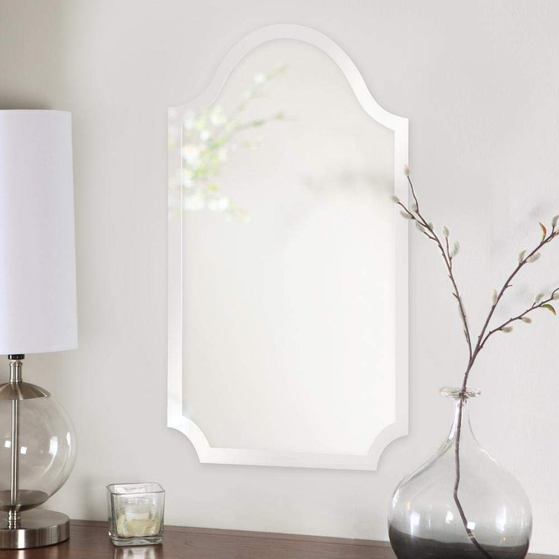 Quality Glass Frameless Decorative Mirror Mirror Glass for Wall Mirror for Bathrooms Mirror in Home Mirror Decor Mirror Size 20 X 30 Inch Model QGFL051 Silver King