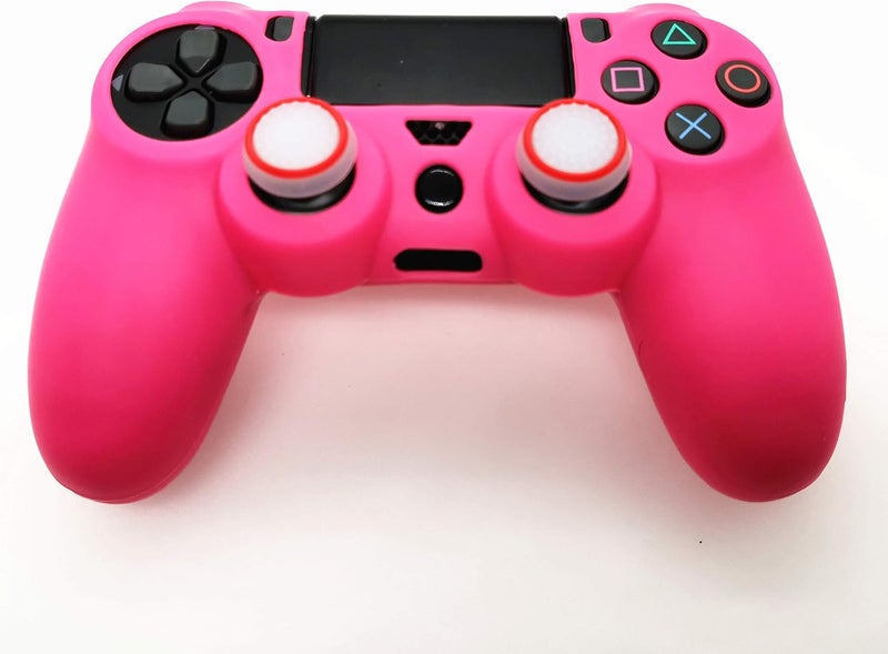 Asokex Ps4 Controller Skin Silicone Case Grip Glow in Dark Protective Cover for PS4/slim/Pro Dualshock 4 Controller(Glow Pink) - Image 5