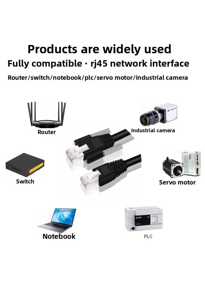 Generic Industrial Camera High-soft Network Cable Gigabit Bending-resistant RJ45 Shielded Drag Chain Waterproof Black Twisted Pair Network Cable Manufacturer-Color:35 M  - Image 5