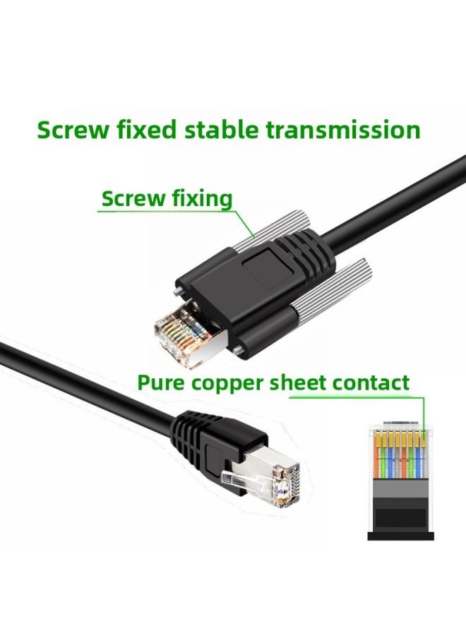 Generic Industrial Camera High-soft Network Cable Gigabit Bending-resistant RJ45 Shielded Drag Chain Waterproof Black Twisted Pair Network Cable Manufacturer-Color:35 M  - Image 3