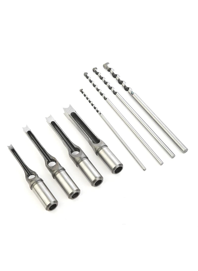 uptodateproducts uptodateproducts 4Pcs Square Hole Drill Bits for Wood Woodworking Hole Saw Mortising Chisel Drill Bits Size 14 inch 516 inch 38 inch 12 inch  - Image 5