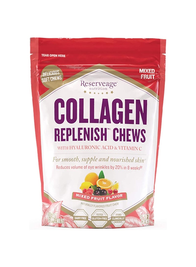 Pack Of 1 Collagen Replenish Chews, Skin And Nail Supplement Supports Collagen And Elastin Production, Gluten Free - 60 Softchews