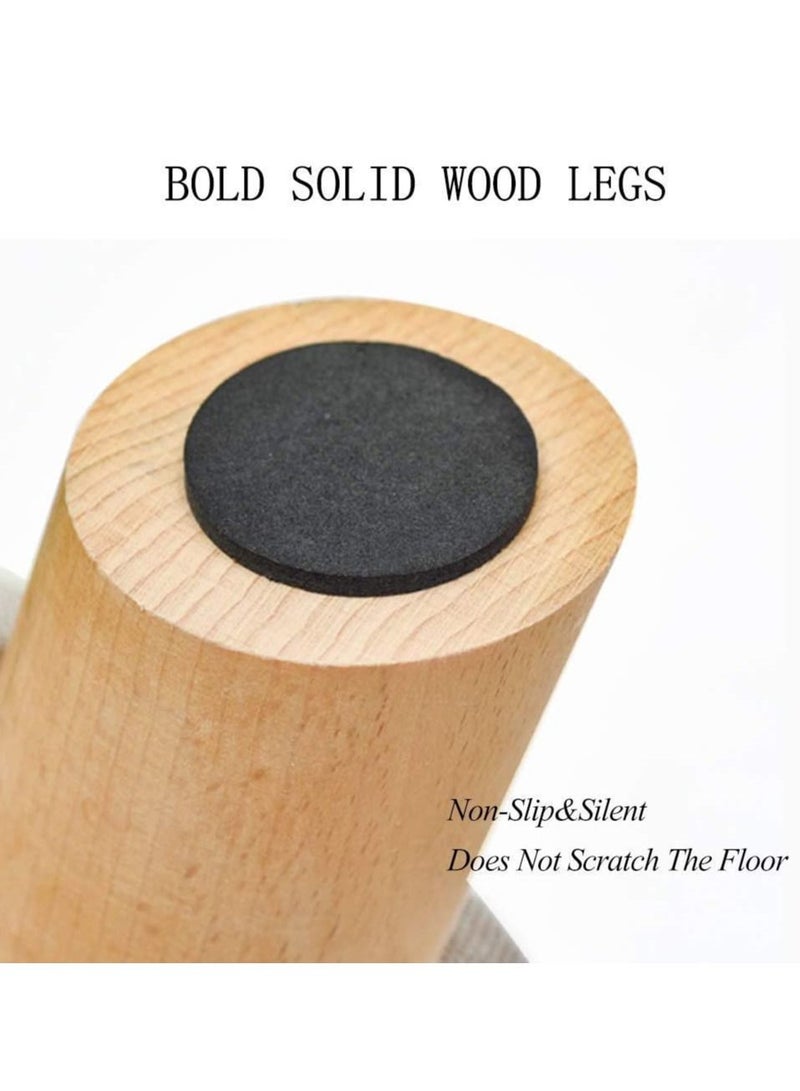 FFD Ottoman Round Stool Footrest Chair Shoe Change Chair Removable Linen Cover Design Durable Comfortable Footstool - Image 4