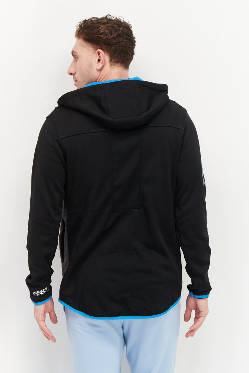 DIFUZED Men Two Tone Long Sleeves Hoodies, Blue Combo - Image 3
