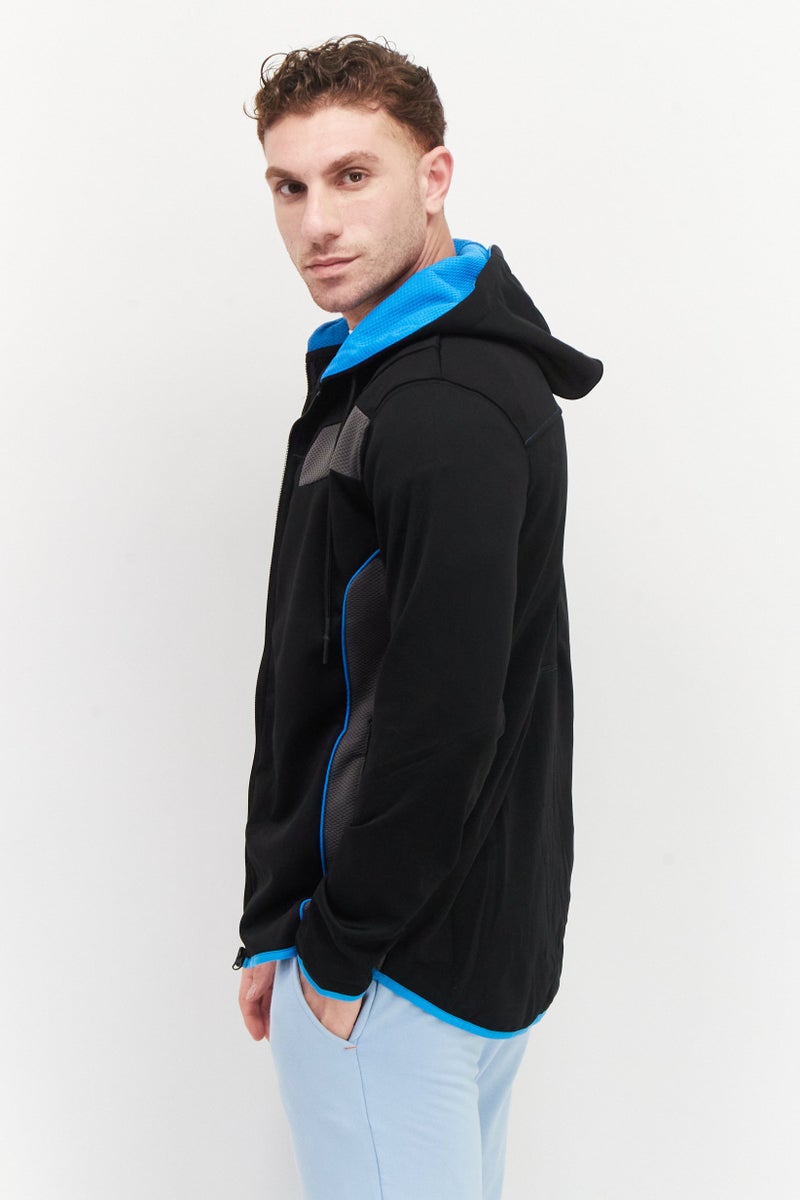 DIFUZED Men Two Tone Long Sleeves Hoodies, Blue Combo - Image 4