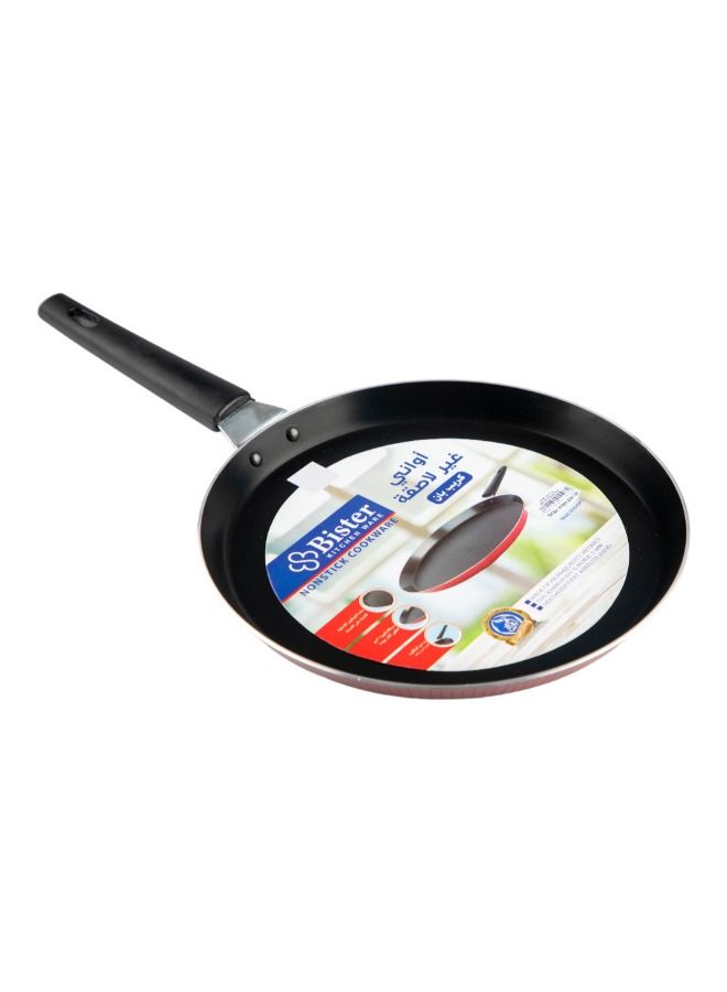 Bister Stripy Classy Crepe Pan 30cm - Dark Red Aluminum Non-Stick Pan with Teflon Coating & Heat-Resistant Bakelite Handle - Image 5