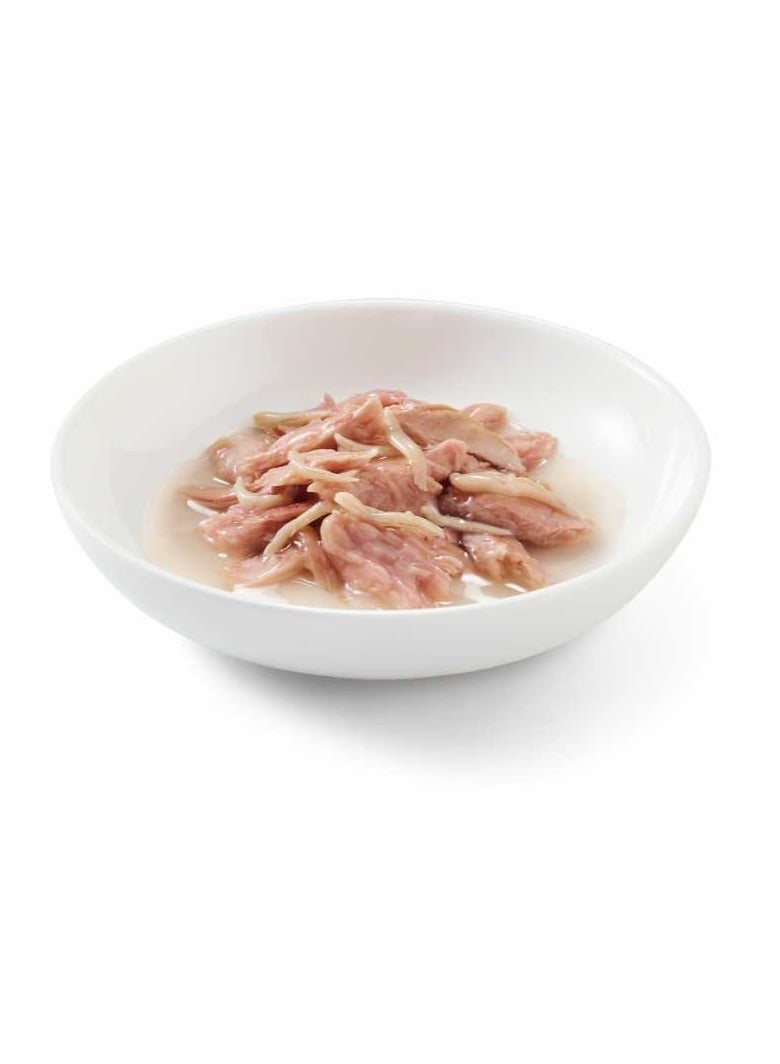 Schesir 14PC Cat Can Broth-Wet Food Tuna With Whitebait 70g - Image 2