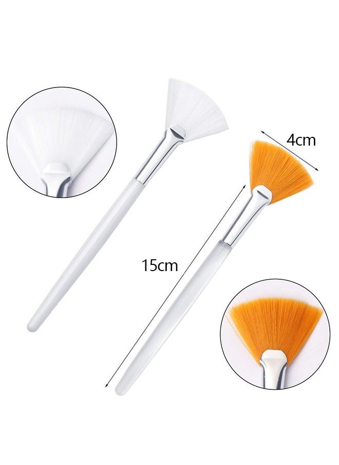 Ant 4-Piece Fan-shaped Face Makeup Brushes, Soft Makeup Mask Applicator Tools Esthetician Brush Cosmetic Tools for ​Face Mask Skin Care Mud  - Image 2