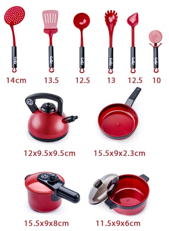 80Pcs Kids Kitchen Toy Accessories, Play Food Sets for Kids Kitchen Playset  with Cookware Steam Pressure Pot and Induction Cooktop, Cooking Utensils, Preschool Learning Education Toys for Toddlers, - Image 2