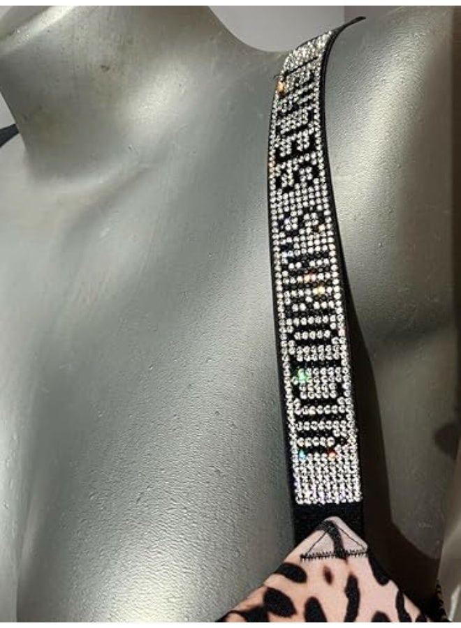 فيكتوريا سيكريت أحزمة حمالات صدر مرصعة قابلة للتعديل – أحزمة كتف بديلة أنيقة للنساء، مصنوعة من القطن والألياف الصناعية بتصميم مريح ومقاس واحد يناسب الجميع – عبوة تحتوي على قطعتين-لون اسود - Image 4