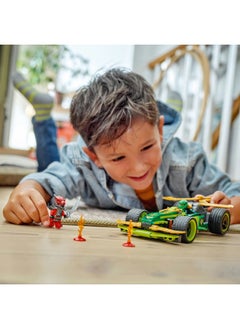 LEGO NINJAGO Lloyd’s Pull-Back Race Car Toy with 2 Minifigures for Imaginative Play - Dragons Rising Ninja Set - Gift for 7 Plus year Old Boys & Girls 71828 (181 pieces)  - Image 3